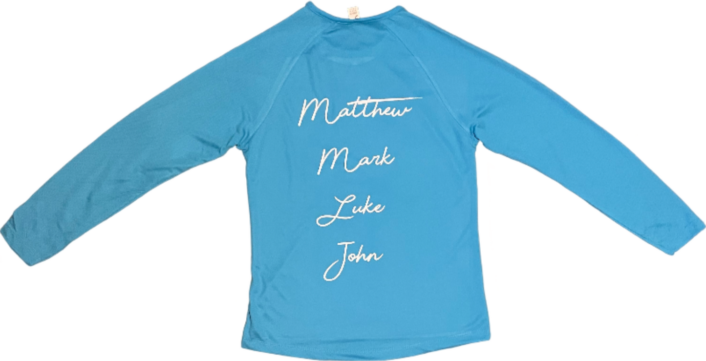 The Gospel (Womens) - Longsleeve Sports Shirt(Aqua)