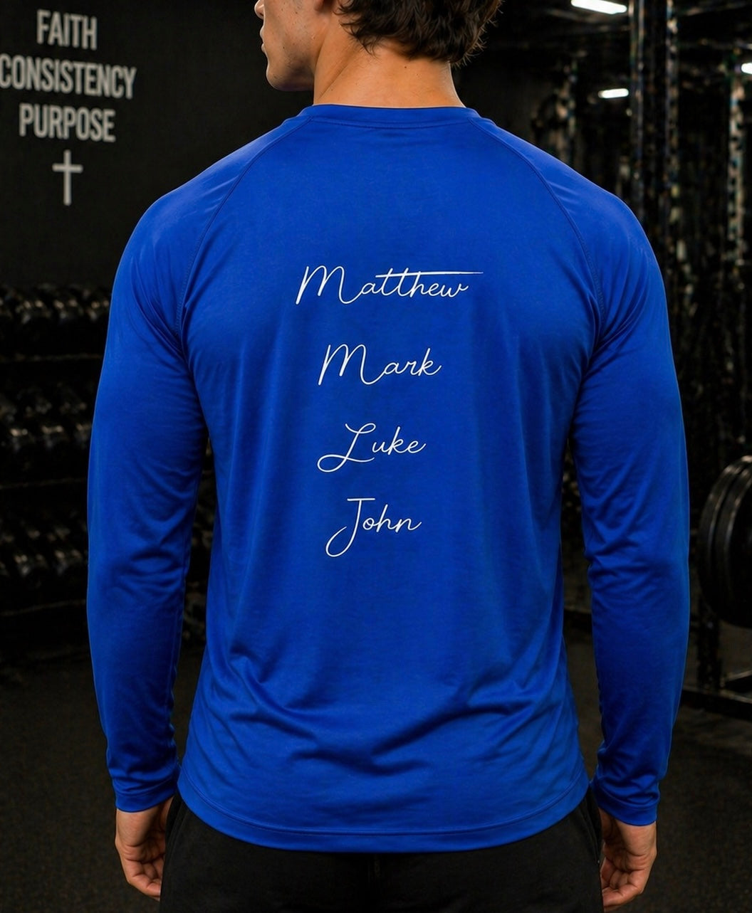 The Gospel (Unisex) Long Sleeve Sports Shirt (Royal Blue)
