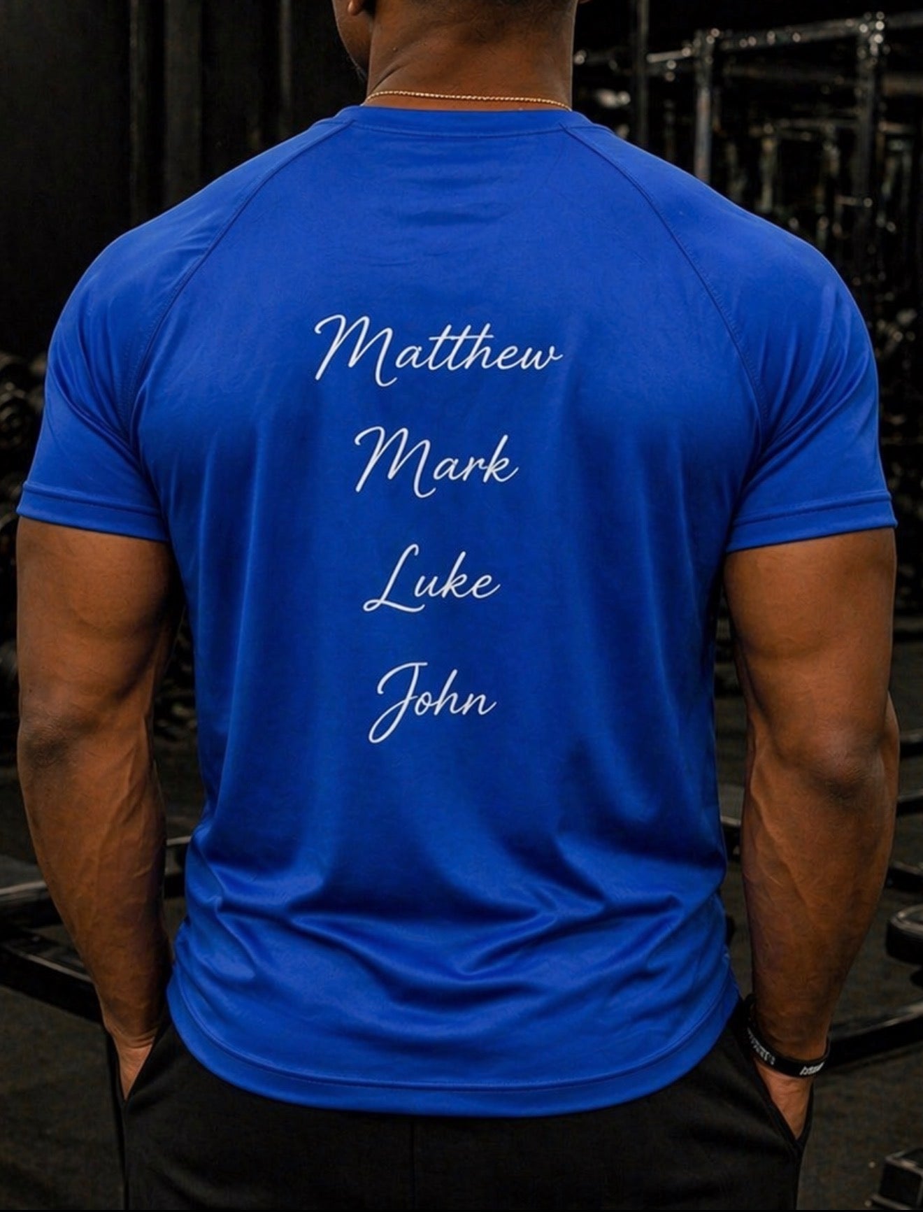 The Gospel (Unisex) Short Sleeve Sports Shirt (Royal Blue)