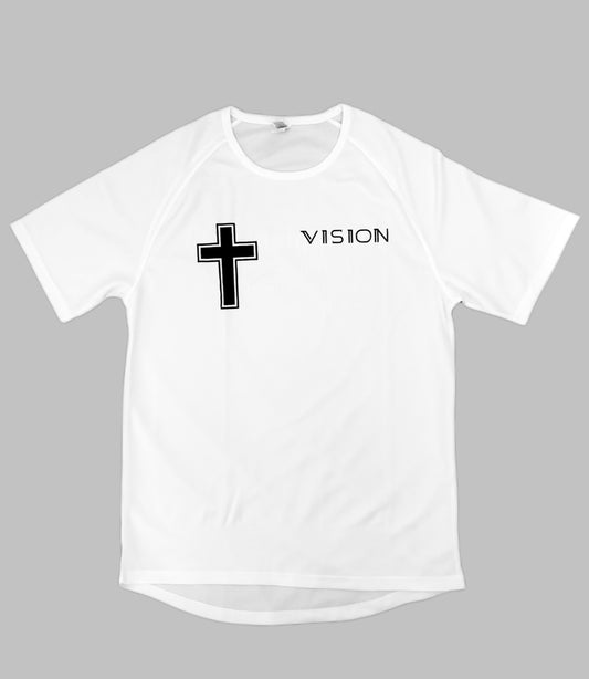 Christ Vision (Unisex) Short Sleeve Sports Shirt (White) Philippians 4:13