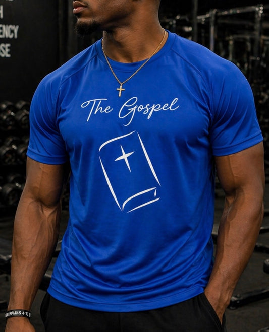 The Gospel (Unisex) Short Sleeve Sports Shirt (Royal Blue)