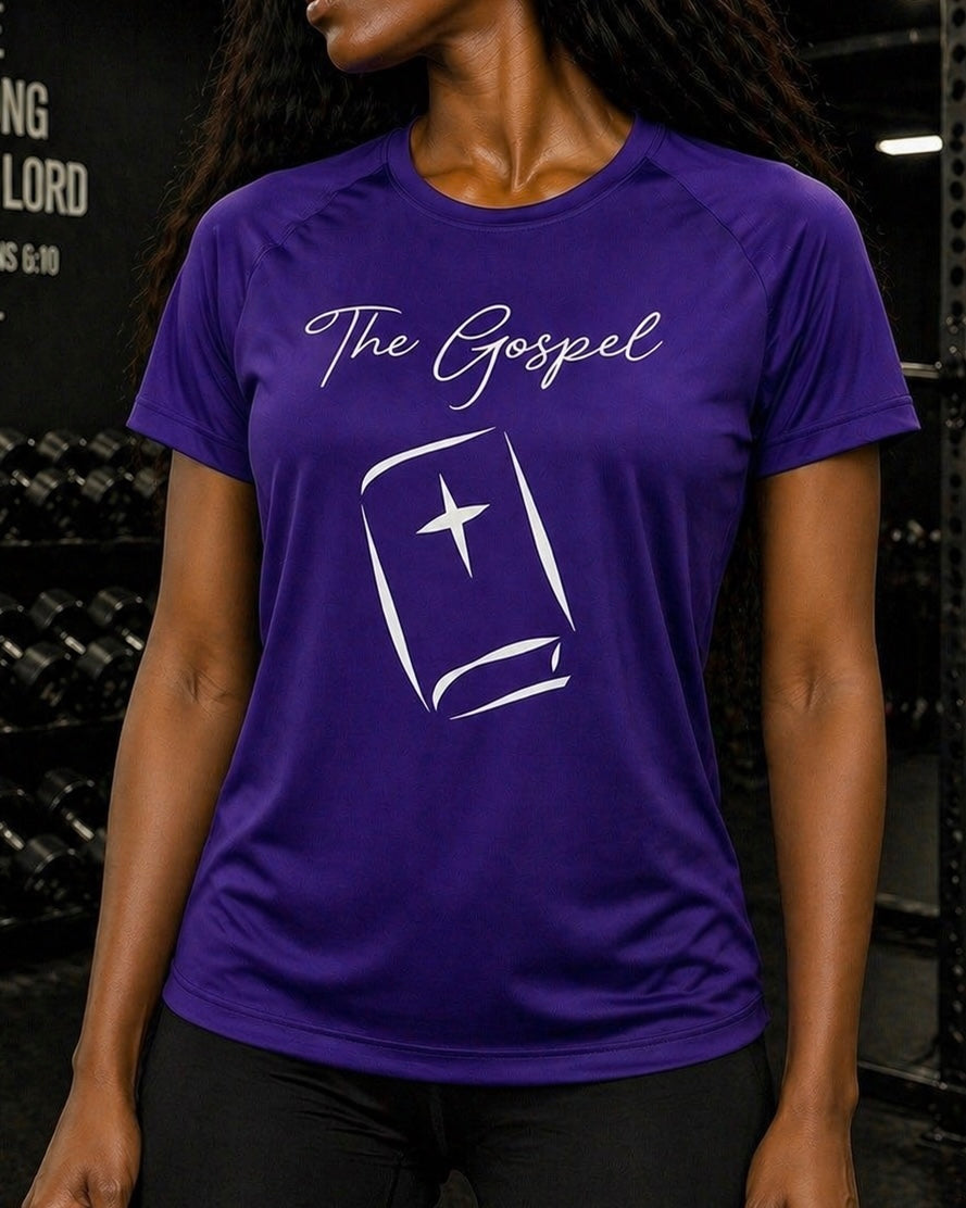 The Gospel (Unisex) Short Sleeve Sports Shirt(Purple)