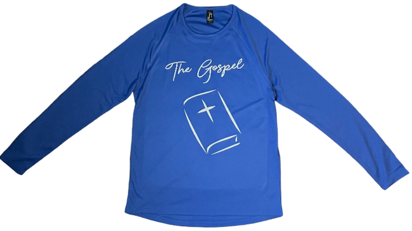 The Gospel (Unisex) Long Sleeve Sports Shirt (Royal Blue)