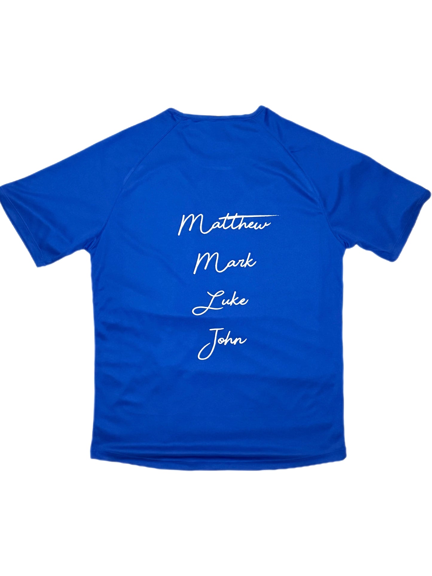 The Gospel (Unisex) Short Sleeve Sports Shirt (Royal Blue)