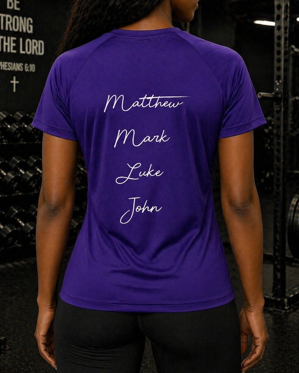 The Gospel (Unisex) Short Sleeve Sports Shirt(Purple)