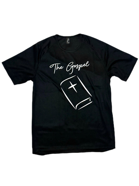 The Gospel (Unisex) Short Sleeve Sports Shirt (Black)